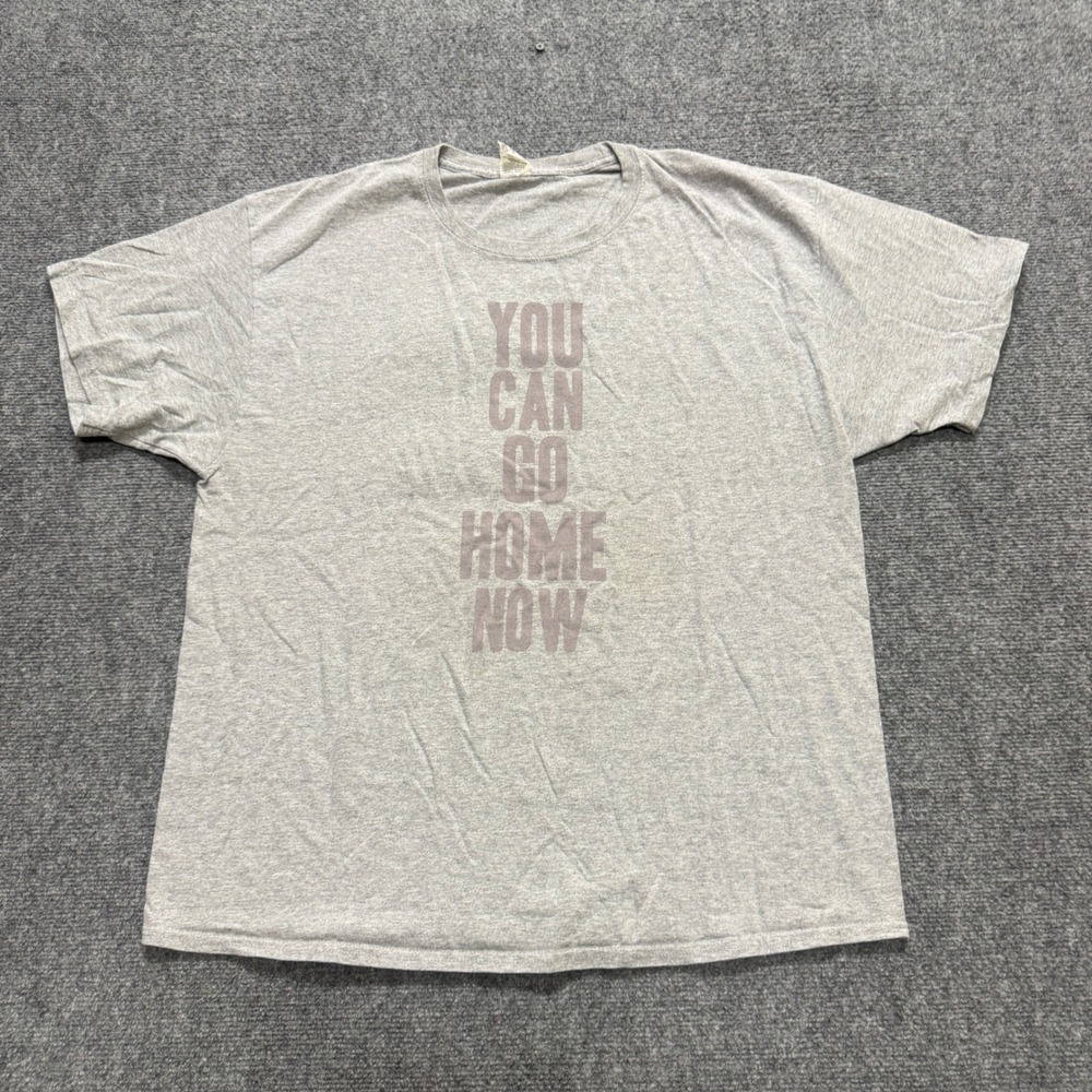 VTG Hanes You Can Go Home Now T-shirt Men's XL Gray Y2K Kobe Mamba
